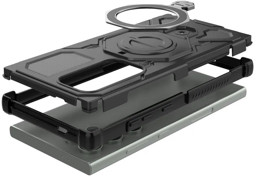 Samsung Galaxy S24 Ultra Hoesje MagSafe 360° Standaard Zwart afbeelding 5