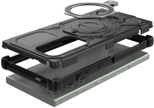 Samsung Galaxy S24 Ultra Hoesje MagSafe 360° Standaard Zwart afbeelding 5