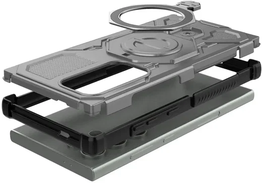 Samsung Galaxy S24 Ultra Hoesje MagSafe 360° Standaard Grijs afbeelding 5