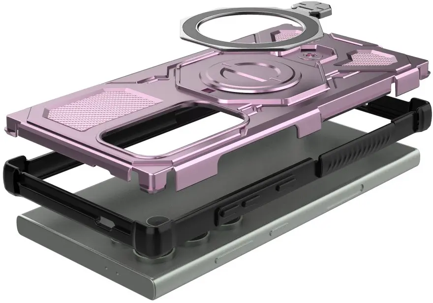 Samsung Galaxy S24 Ultra Hoesje MagSafe 360° Standaard Roze afbeelding 5
