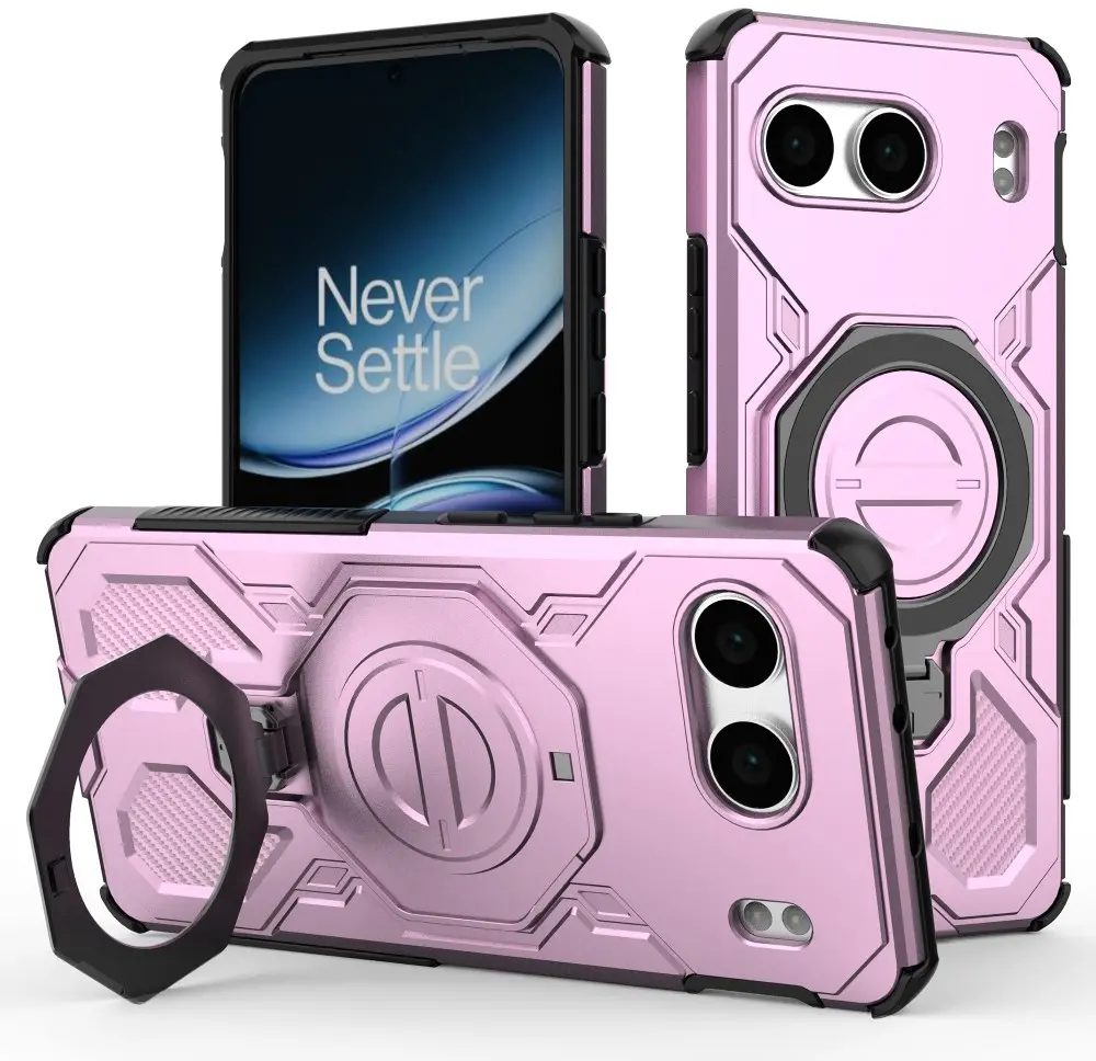 OnePlus Nord 4 Hoesje MagSafe 360° Standaard Roze afbeelding 1