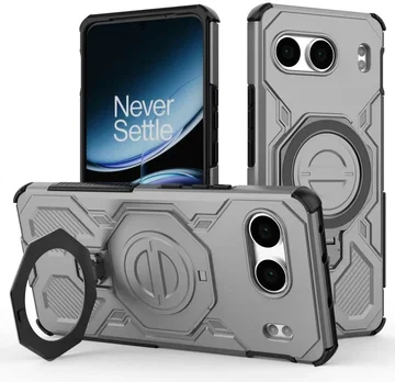 OnePlus Nord 4 Hoesje MagSafe 360° Standaard Grijs