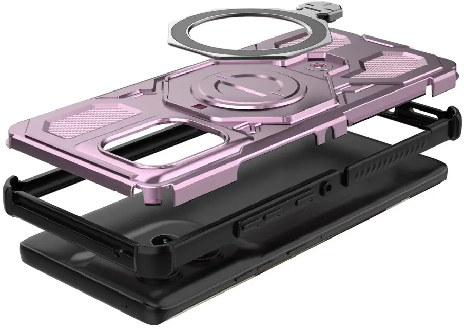 Motorola Edge 50 Hoesje MagSafe 360° Standaard Roze afbeelding 4