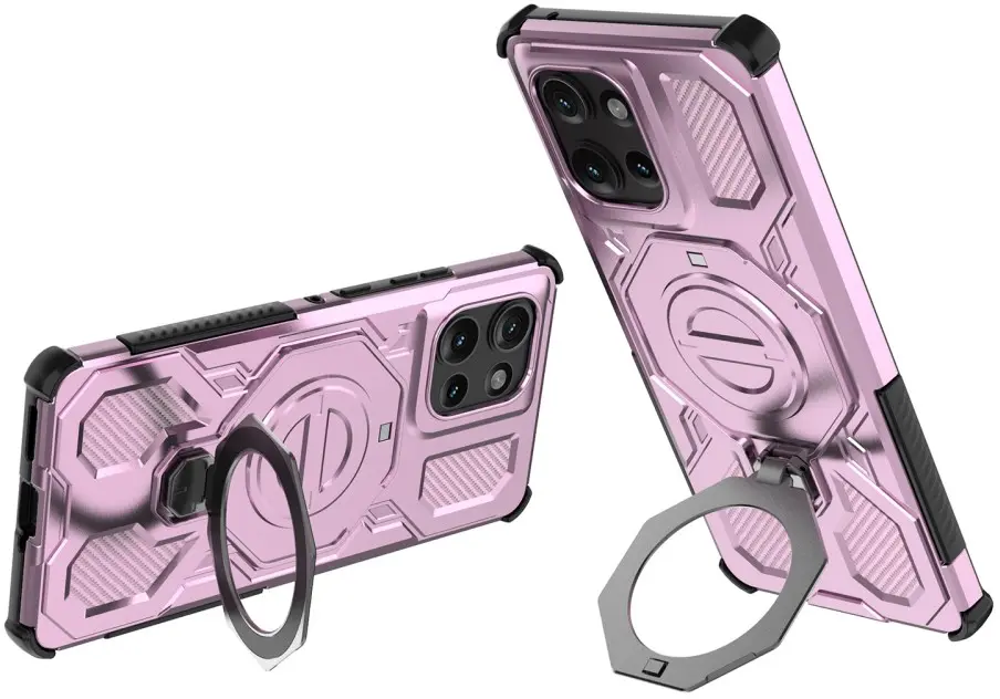 Motorola Edge 50 Hoesje MagSafe 360° Standaard Roze afbeelding 2