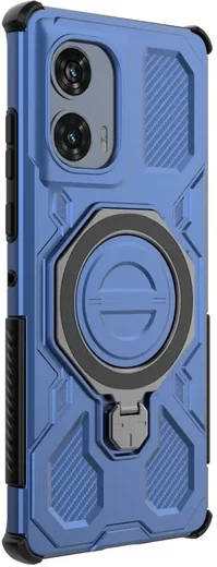Motorola Edge 50 Fusion Hoesje MagSafe 360° Standaard Blauw afbeelding 7