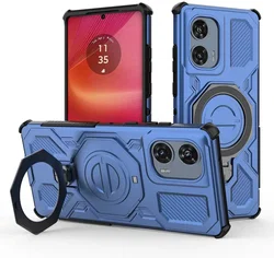 Motorola Edge 50 Fusion Hoesje MagSafe 360° Standaard Blauw afbeelding