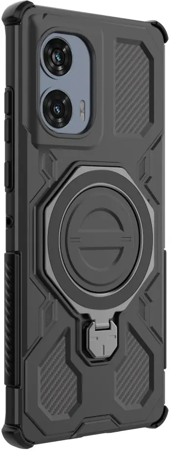 Motorola Edge 50 Fusion Hoesje MagSafe 360° Standaard Zwart afbeelding 7