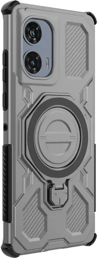Motorola Edge 50 Fusion Hoesje MagSafe 360° Standaard Grijs afbeelding 7