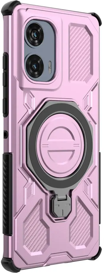 Motorola Edge 50 Fusion Hoesje MagSafe 360° Standaard Roze afbeelding 7