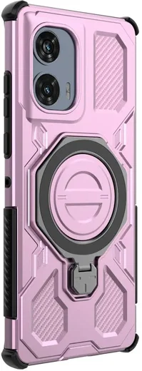 Motorola Edge 50 Fusion Hoesje MagSafe 360° Standaard Roze afbeelding 7