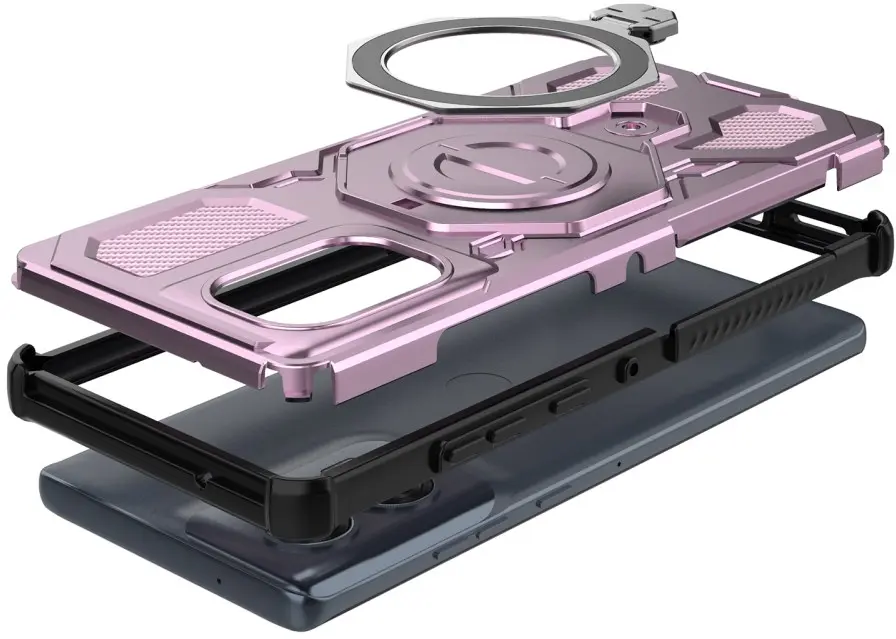 Motorola Edge 50 Fusion Hoesje MagSafe 360° Standaard Roze afbeelding 4