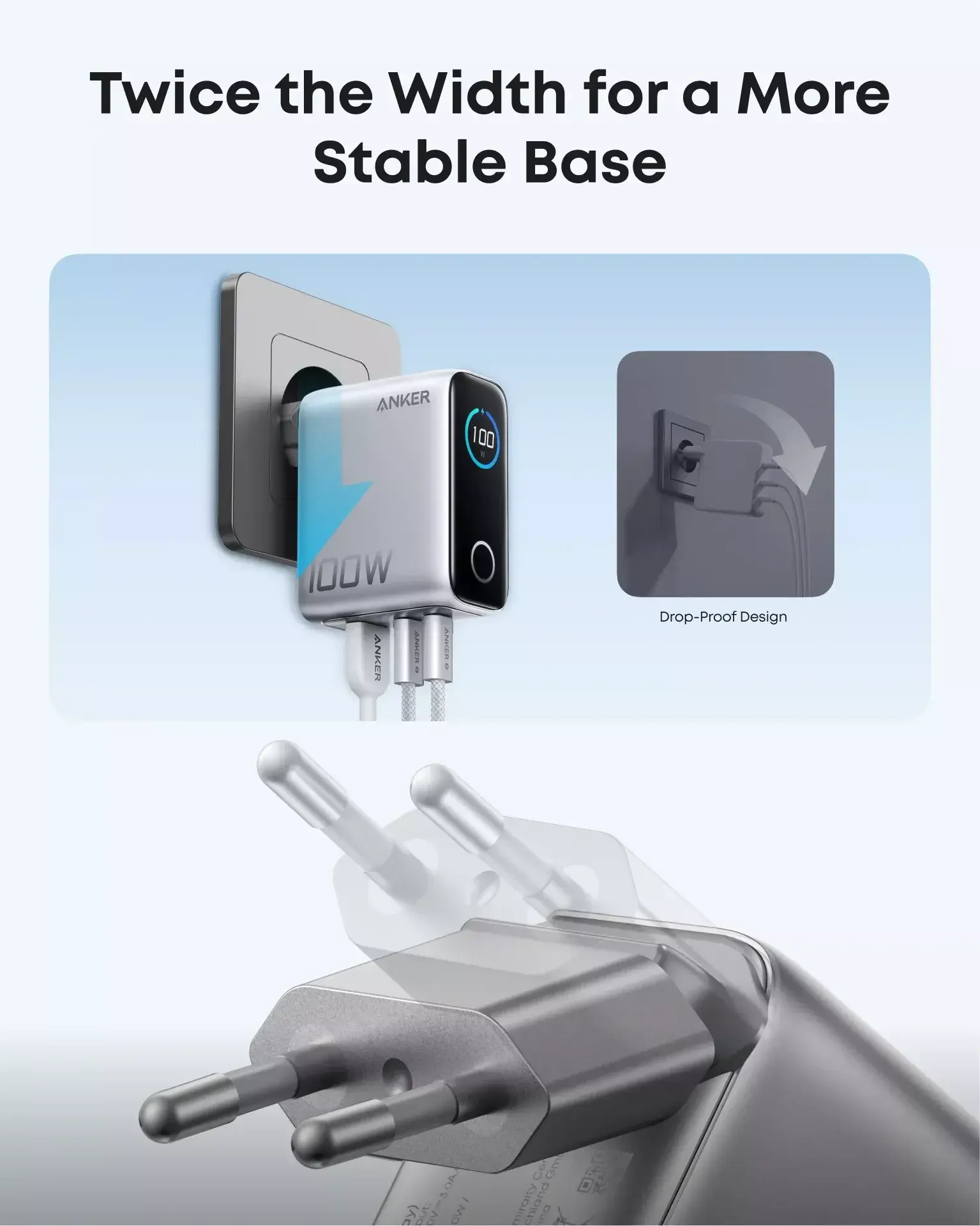 Anker (100W) USB-C Oplader GaN Snellader voor MacBook/Laptop Zilver afbeelding 6