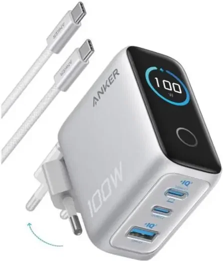 Anker (100W) USB-C Oplader GaN Snellader voor MacBook/Laptop Zilver afbeelding 8