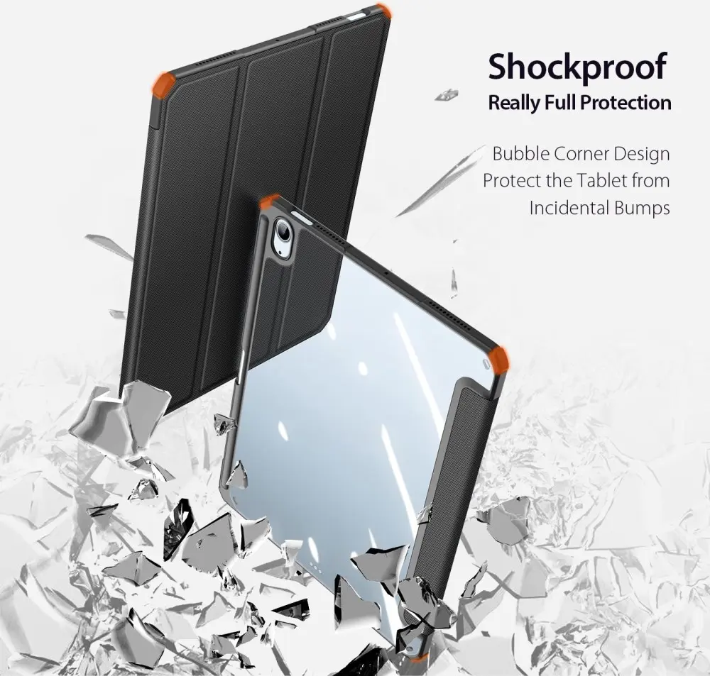 Dux Ducis Toby iPad Air 11 (24/25/26) / Air 10.9 (20/22) Hoes Tri-Fold Zwart afbeelding 2
