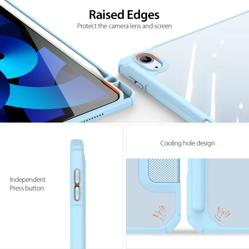Dux Ducis Toby iPad Air 11 (24/25/26) / Air 10.9 (20/22) Hoes Tri-Fold Blauw afbeelding 5
