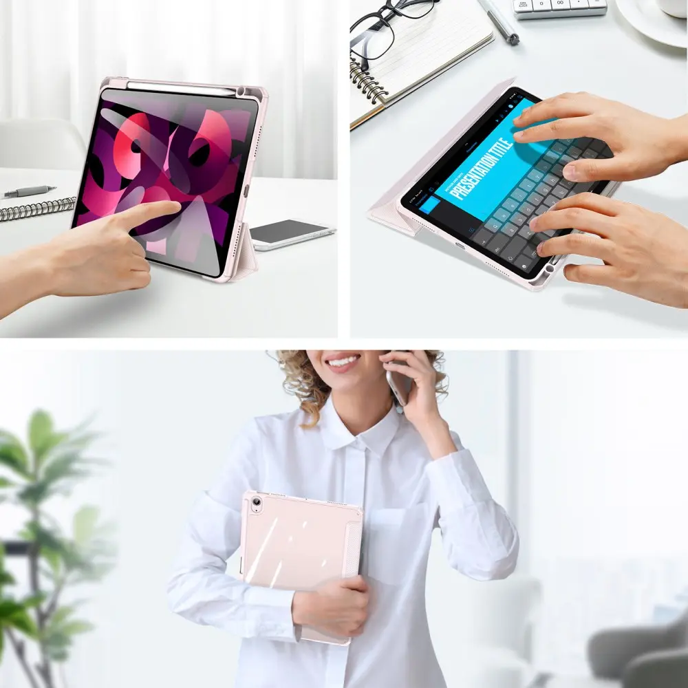 Dux Ducis Toby iPad Air 11 (24/25/26) / Air 10.9 (20/22) Hoes Tri-Fold Roze afbeelding 6
