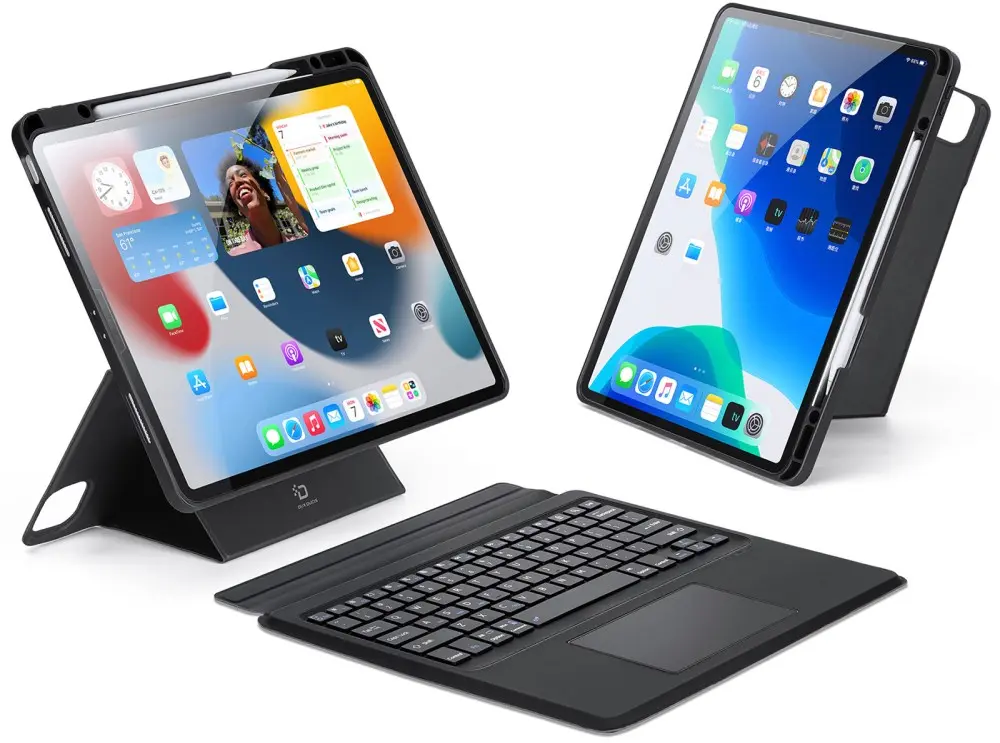 Dux Ducis DK iPad Air 13 (24/25/26) / Pro 12.9 (20/21/22) Hoes Toetsenbord Zwart afbeelding 1