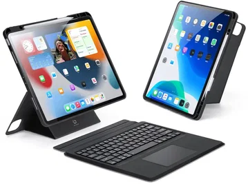 Dux Ducis DK iPad Air 13 (24/25/26) / Pro 12.9 (20/21/22) Hoes Toetsenbord Zwart