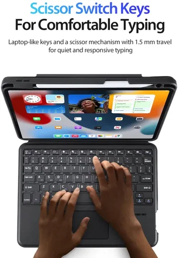 Dux Ducis DK iPad Air 11 (24/2526) / Air 10.9 (20/22) Hoes Toetsenbord Zwart afbeelding 9