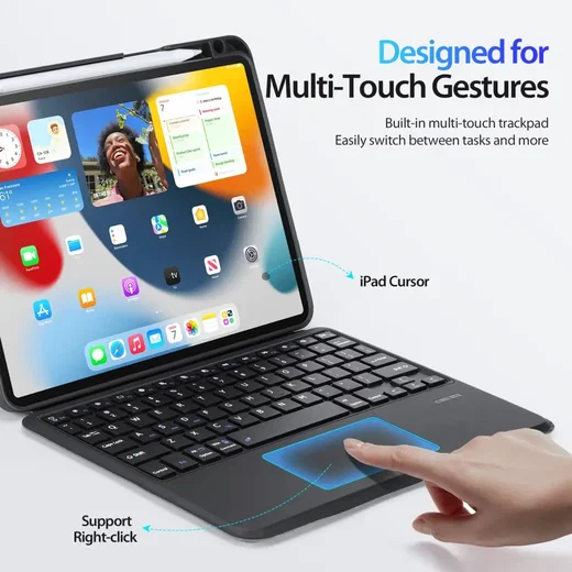 Dux Ducis DK iPad Air 11 (24/2526) / Air 10.9 (20/22) Hoes Toetsenbord Zwart afbeelding 10