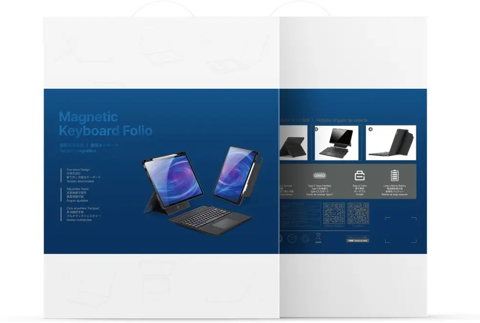 Dux Ducis DK iPad Air 11 (24/2526) / Air 10.9 (20/22) Hoes Toetsenbord Zwart afbeelding 12