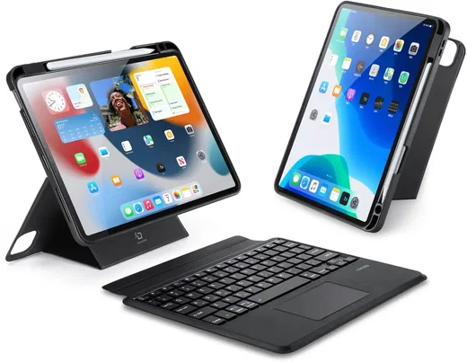 Dux Ducis DK iPad Air 11 (24/2526) / Air 10.9 (20/22) Hoes Toetsenbord Zwart afbeelding 1