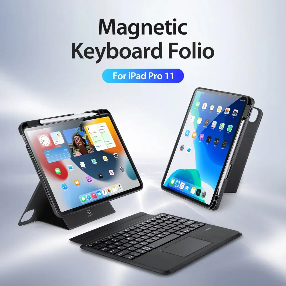Dux Ducis DK iPad Air 11 (24/2526) / Air 10.9 (20/22) Hoes Toetsenbord Zwart afbeelding 3