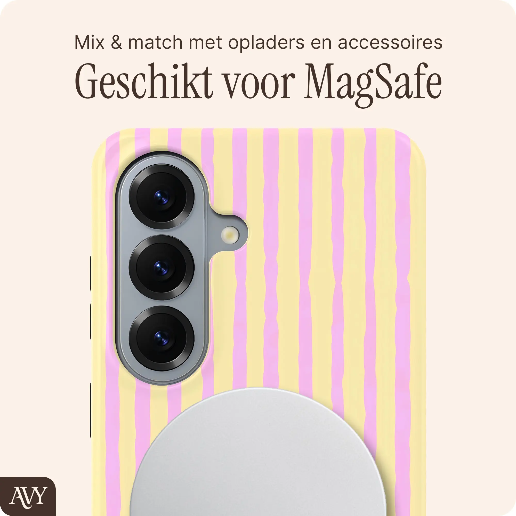 AVY Samsung Galaxy S26 Hoesje MagSafe Back Cover Pink Lemonade afbeelding 6