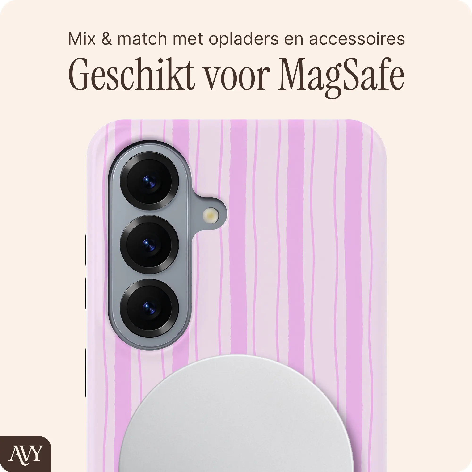 AVY Samsung Galaxy S26 Hoesje MagSafe Back Cover Pink Horizon afbeelding 6