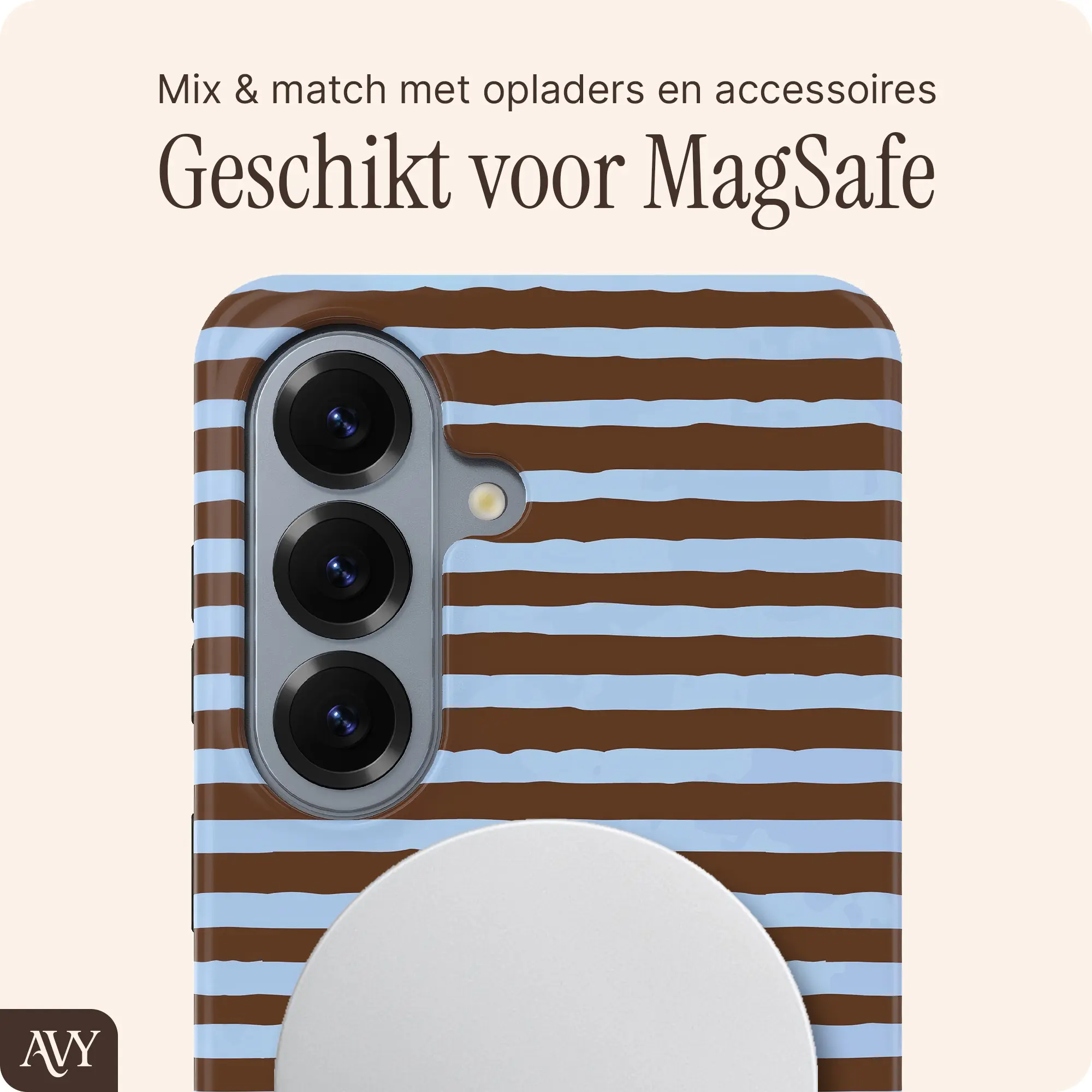 AVY Samsung Galaxy S26 Hoesje MagSafe Back Cover Ocean Latte afbeelding 6