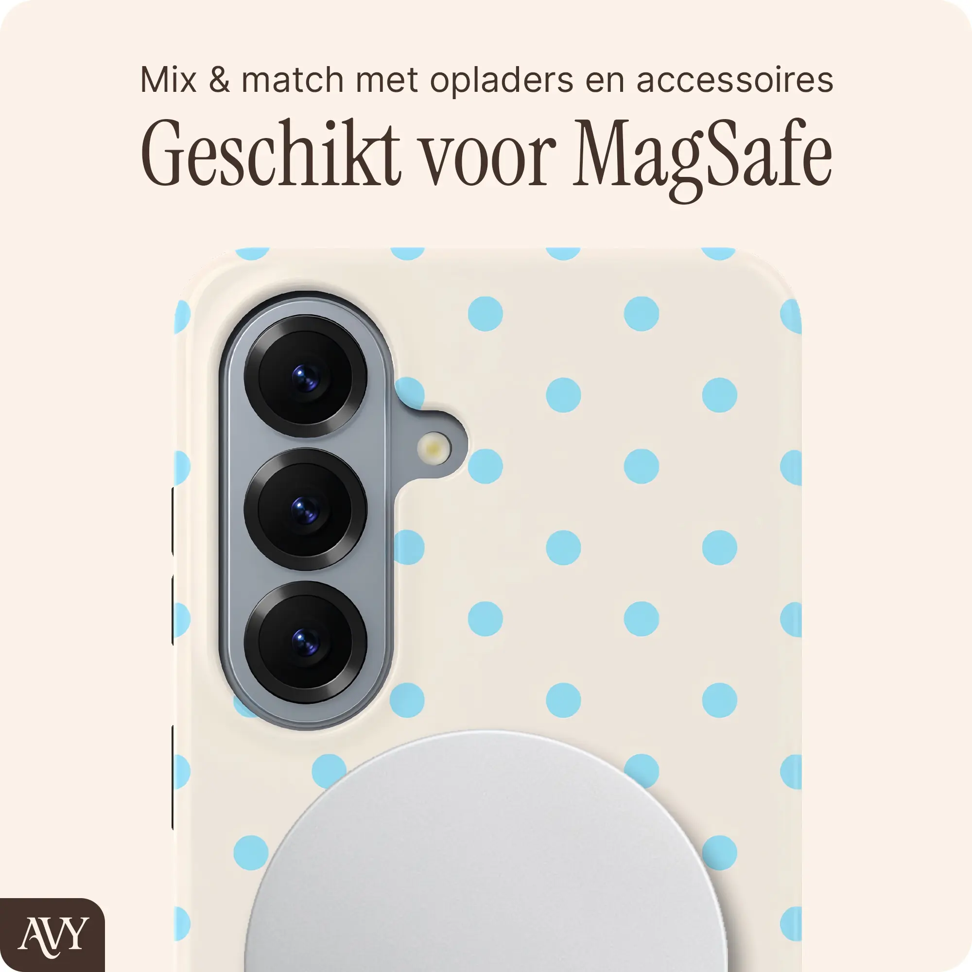 AVY Samsung Galaxy S26 Hoesje MagSafe Back Cover Riviera Dots afbeelding 6