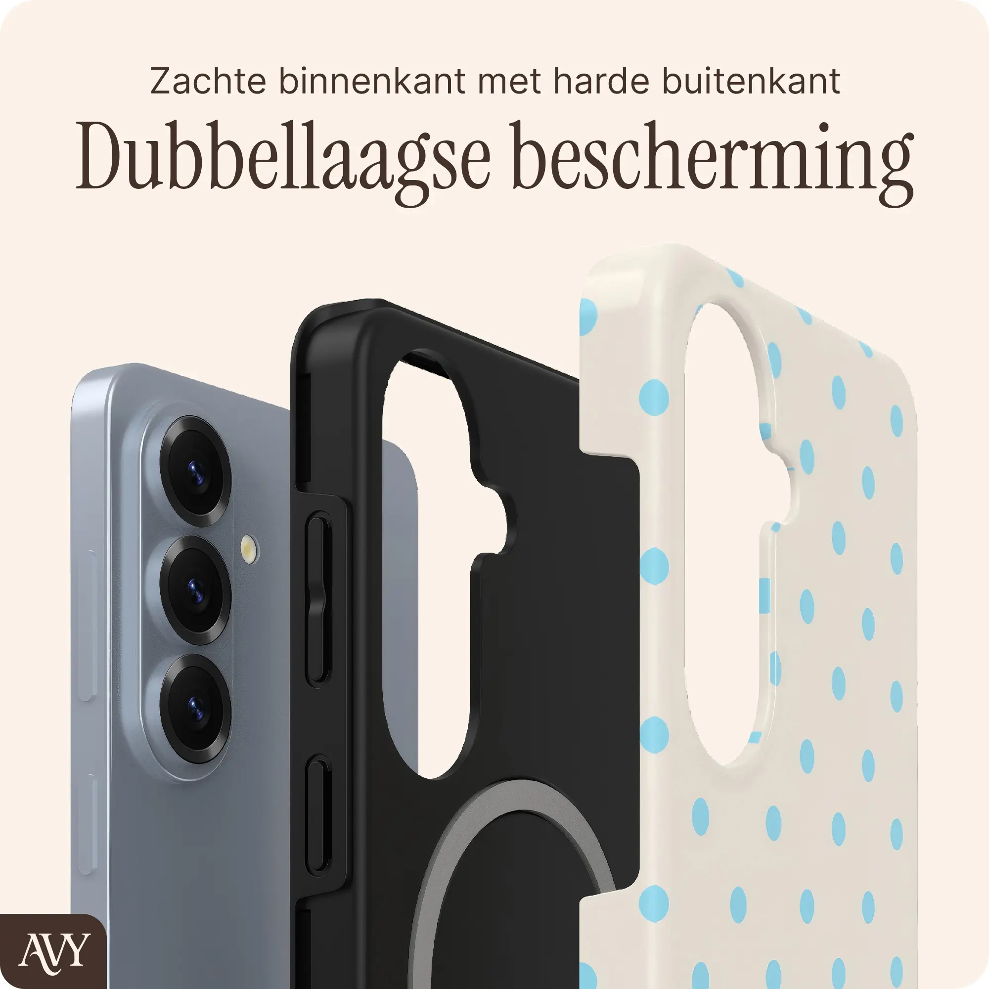 AVY Samsung Galaxy S26 Hoesje MagSafe Back Cover Riviera Dots afbeelding 5