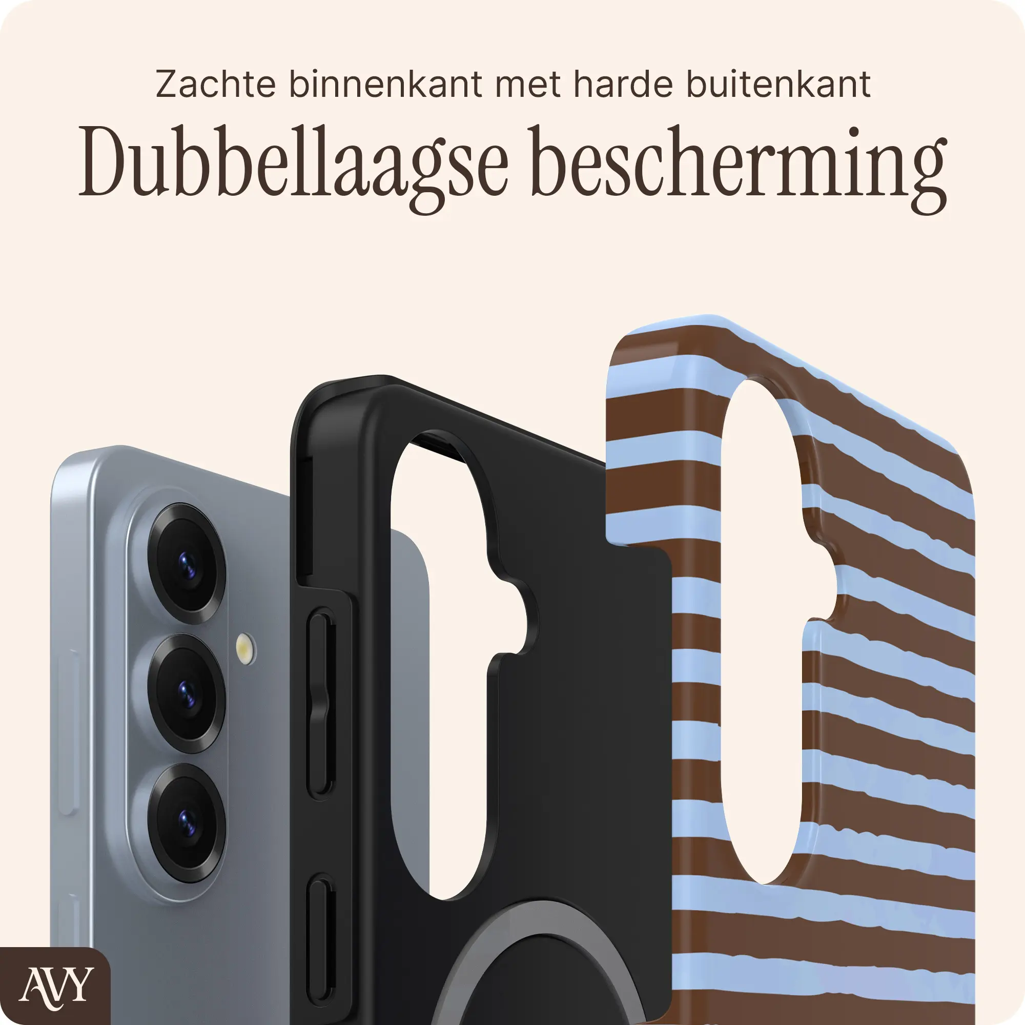 AVY Samsung Galaxy S26 Plus Hoesje MagSafe Back Cover Ocean Latte afbeelding 5