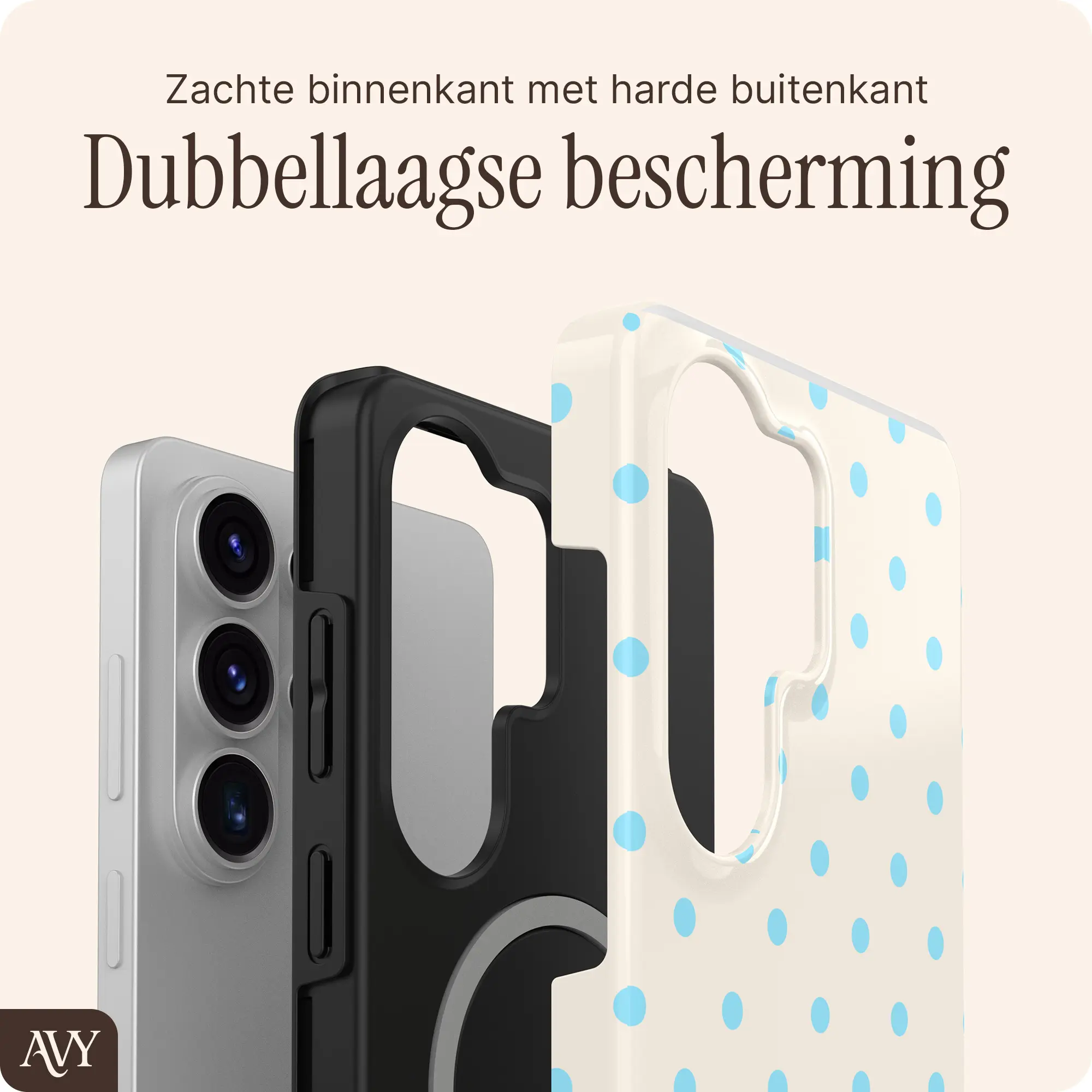 AVY Samsung Galaxy S26 Ultra Hoesje MagSafe Back Cover Riviera Dots afbeelding 5