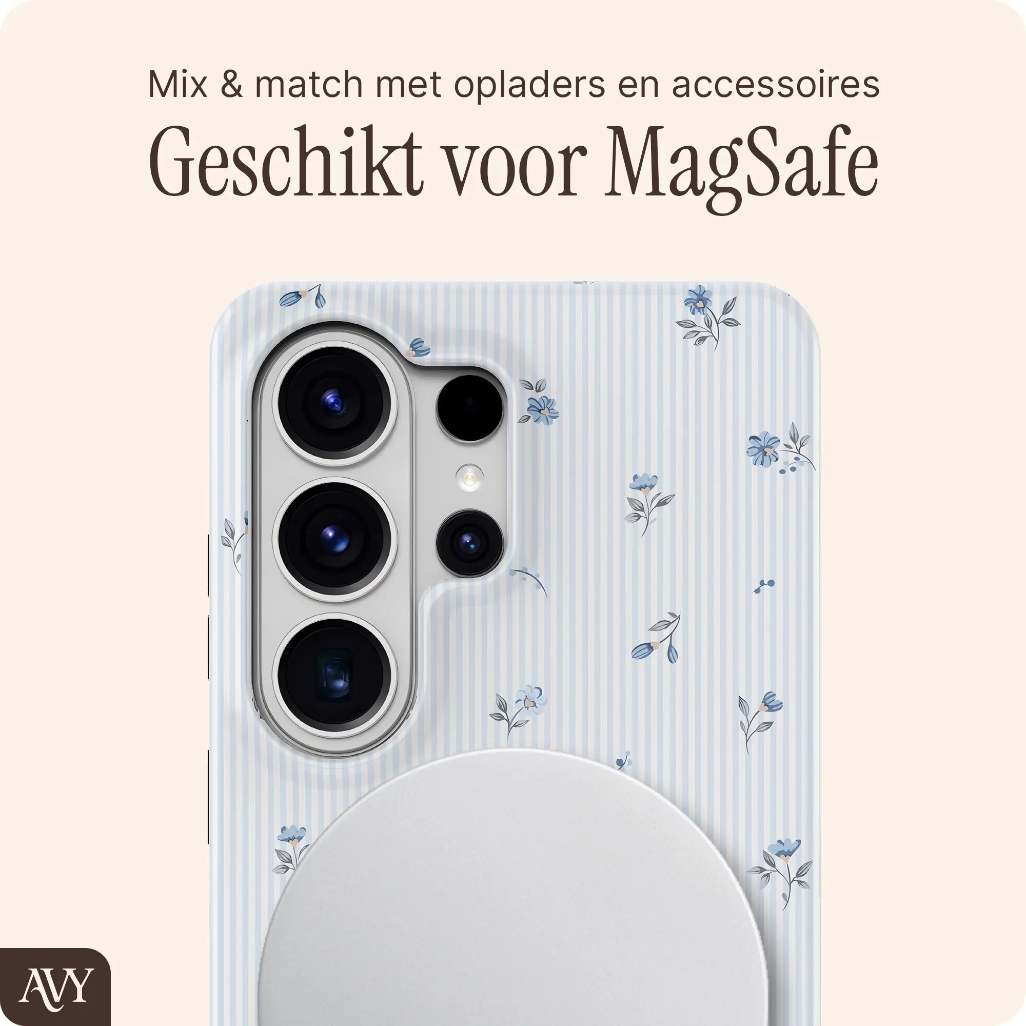 AVY Samsung Galaxy S26 Ultra Hoesje MagSafe Back Cover Sky Blossom afbeelding 6