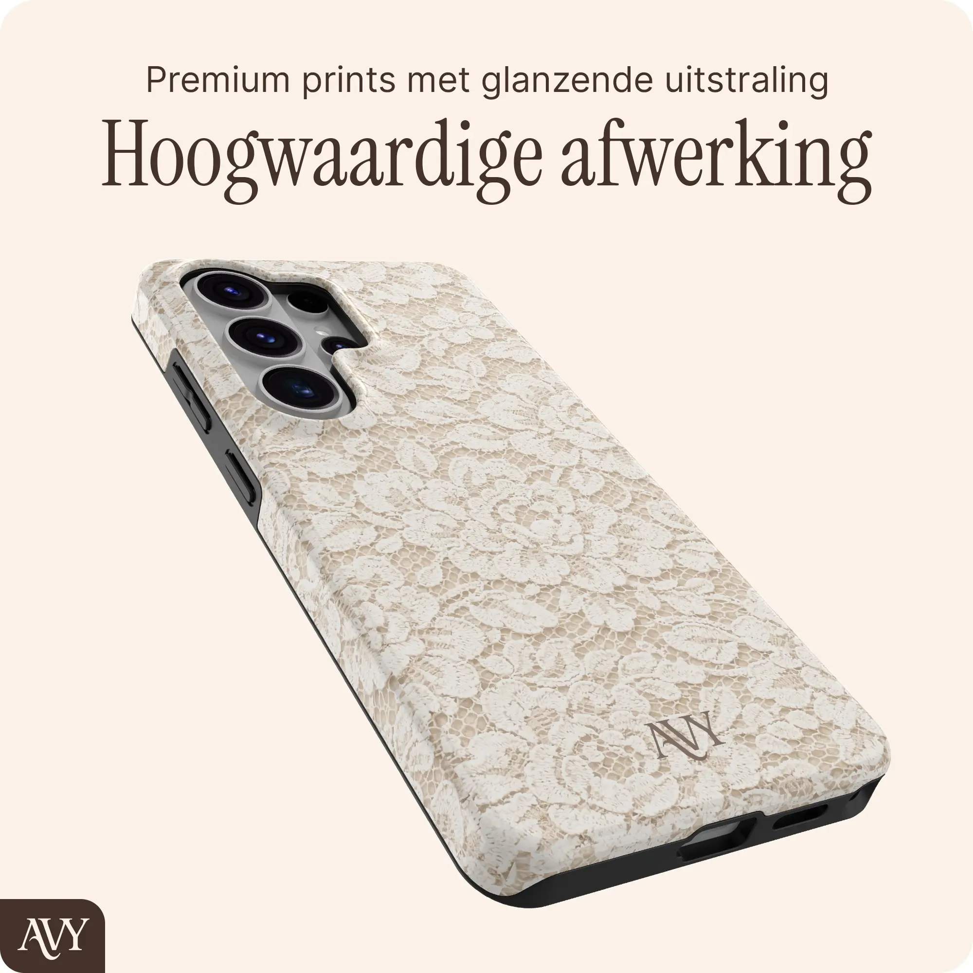 AVY Samsung Galaxy S26 Ultra Hoesje MagSafe Back Cover Vintage Lace afbeelding 9
