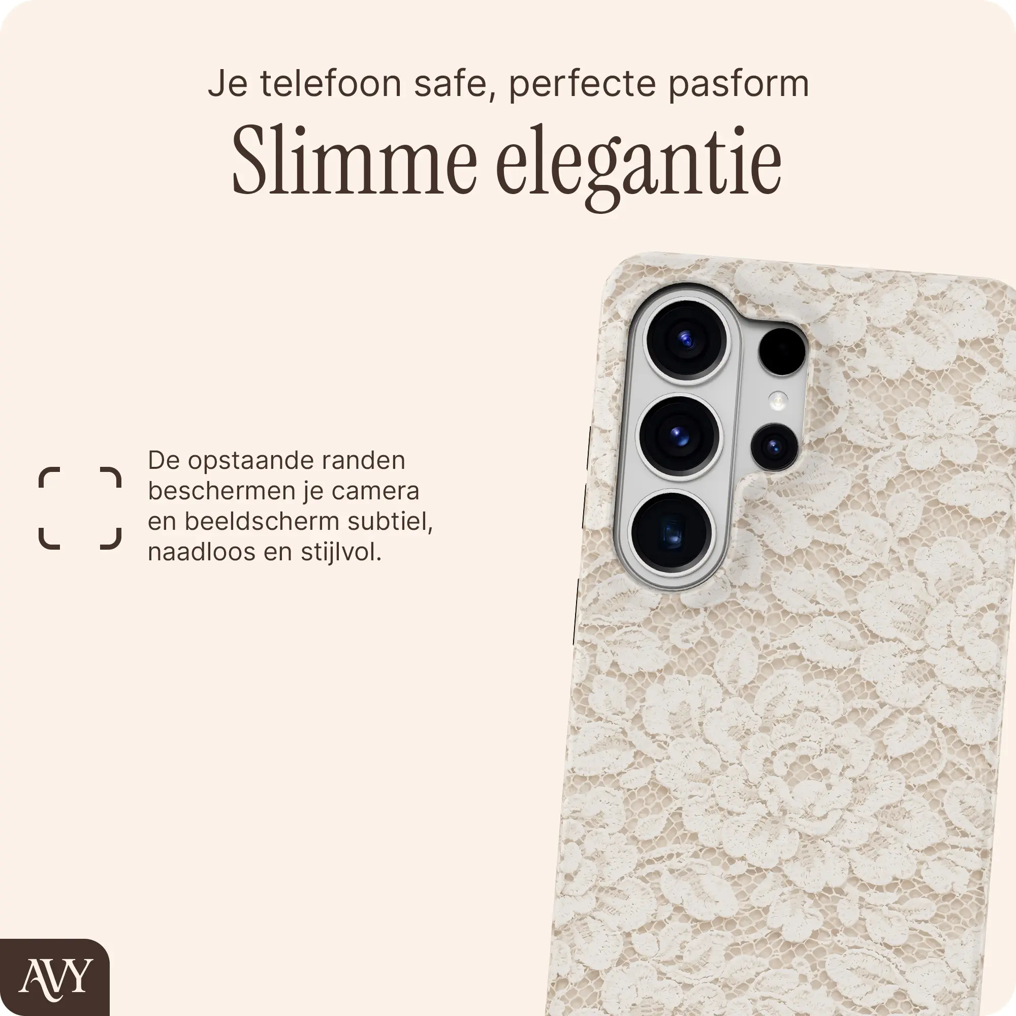 AVY Samsung Galaxy S26 Ultra Hoesje MagSafe Back Cover Vintage Lace afbeelding 8