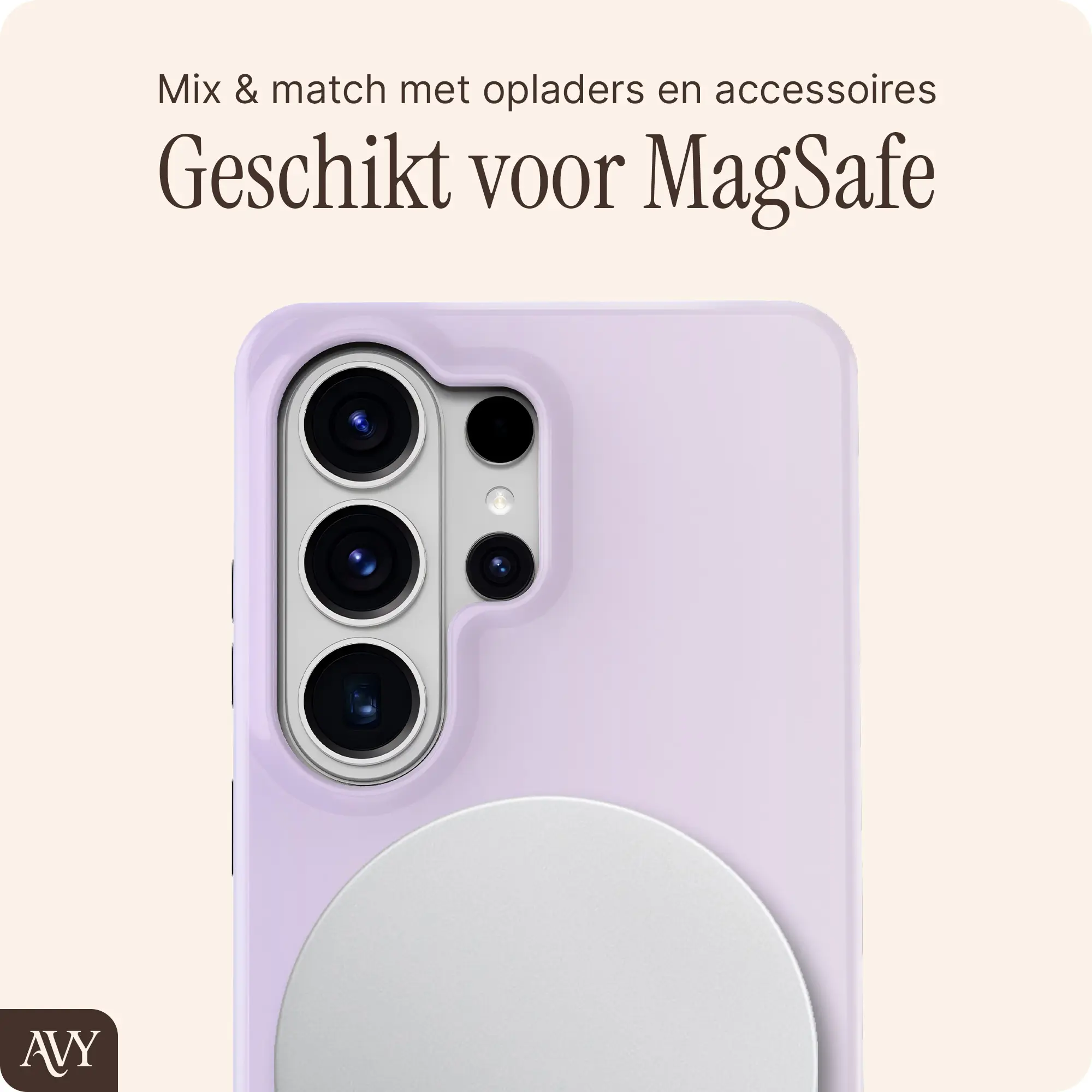 AVY Samsung Galaxy S26 Ultra Hoesje MagSafe Back Cover Lavender Glow afbeelding 6