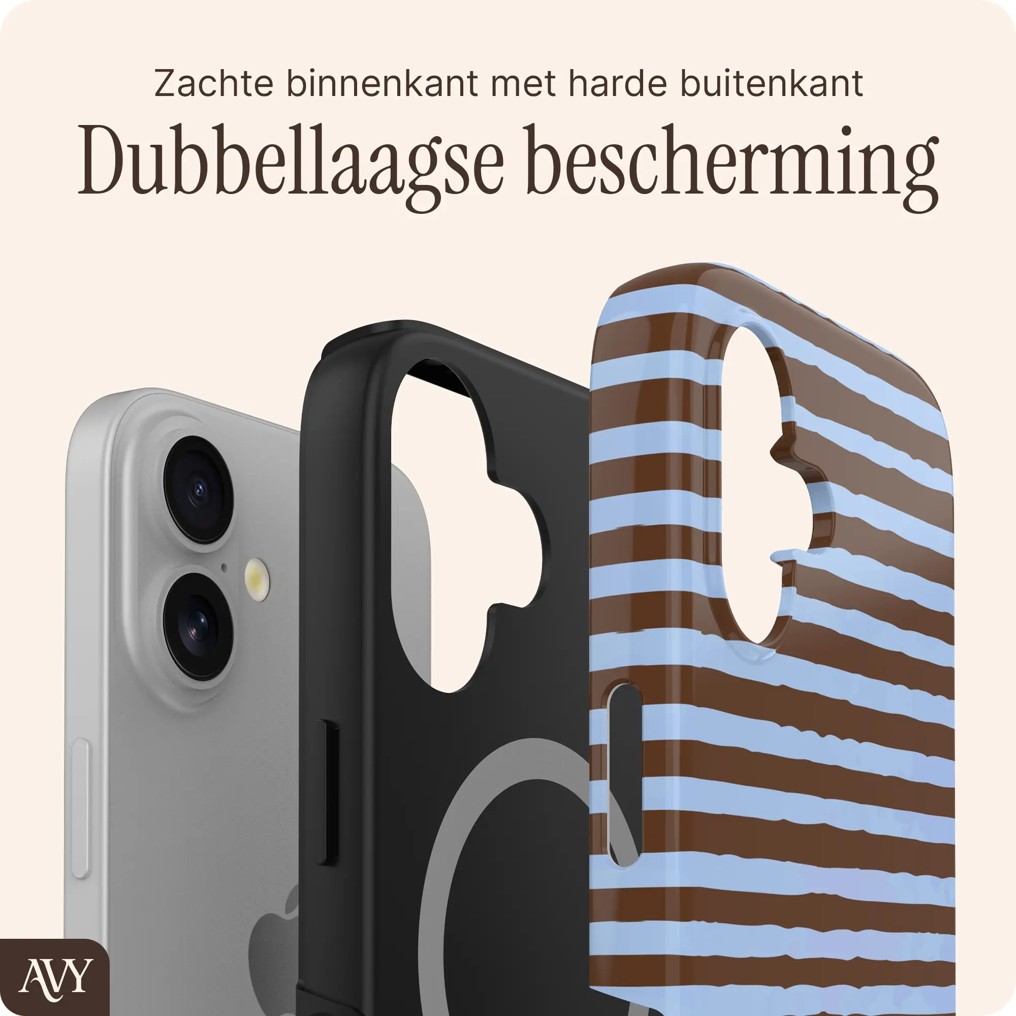 AVY Apple iPhone 17 Hoesje MagSafe Back Cover Ocean Latte afbeelding 9