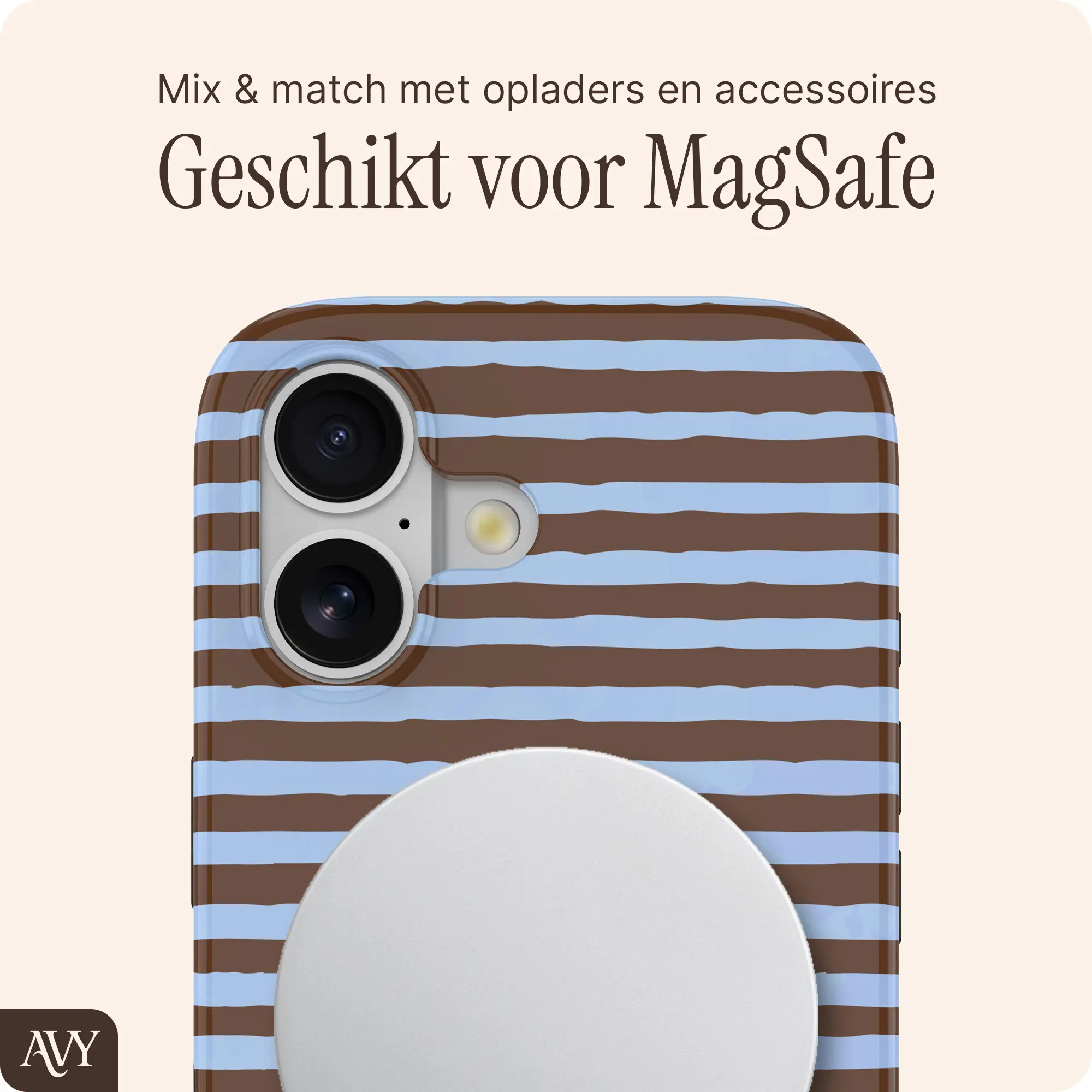 AVY Apple iPhone 17 Hoesje MagSafe Back Cover Ocean Latte afbeelding 10