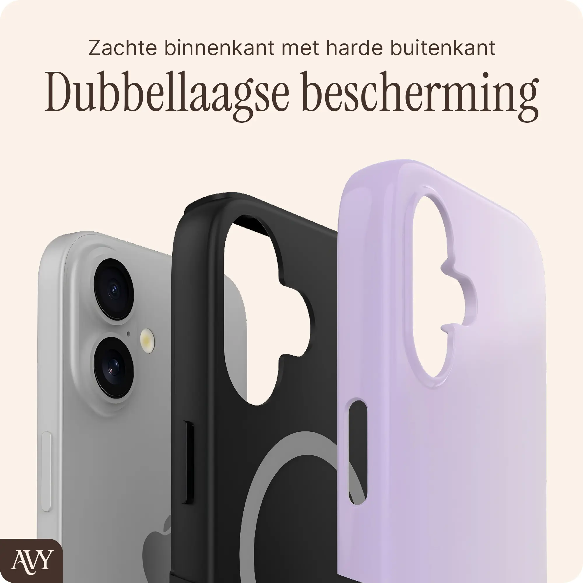 AVY Apple iPhone 17 Hoesje MagSafe Back Cover Lavender Glow afbeelding 6