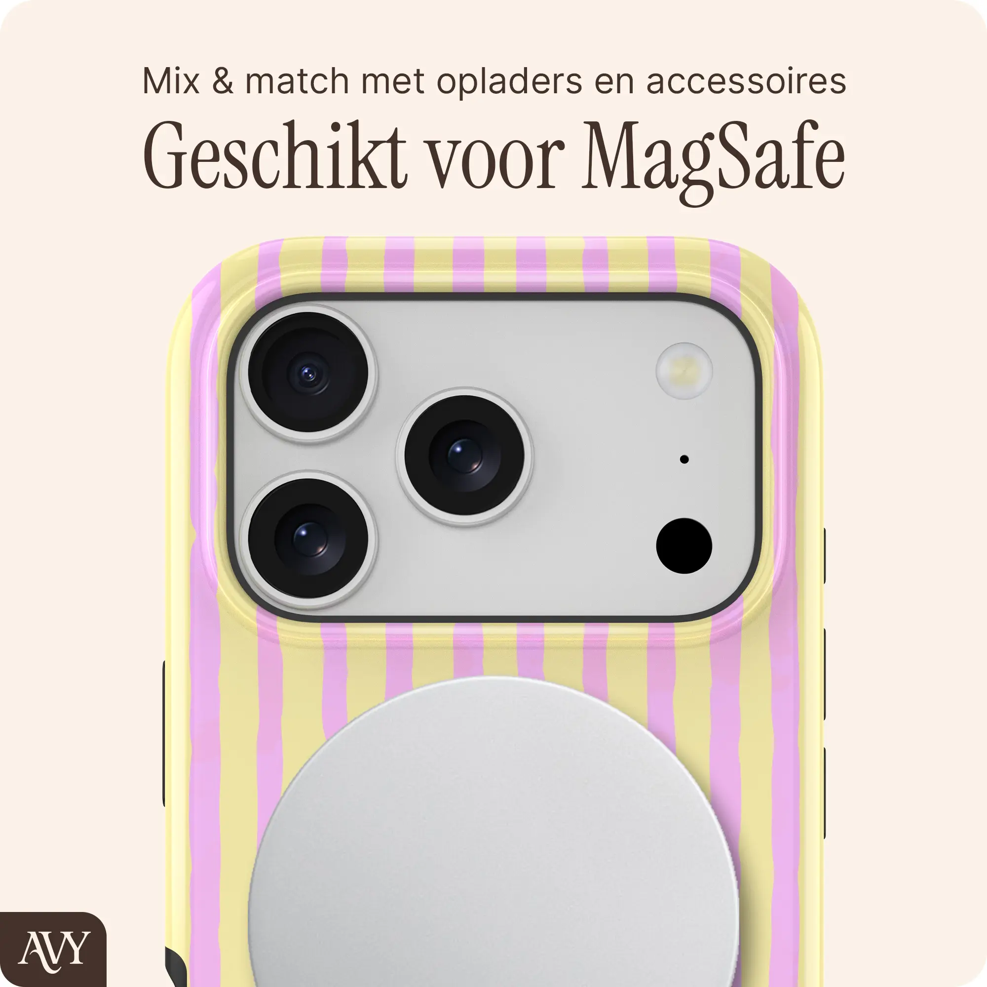AVY Apple iPhone 17 Pro Hoesje MagSafe Back Cover Pink Lemonade afbeelding 8