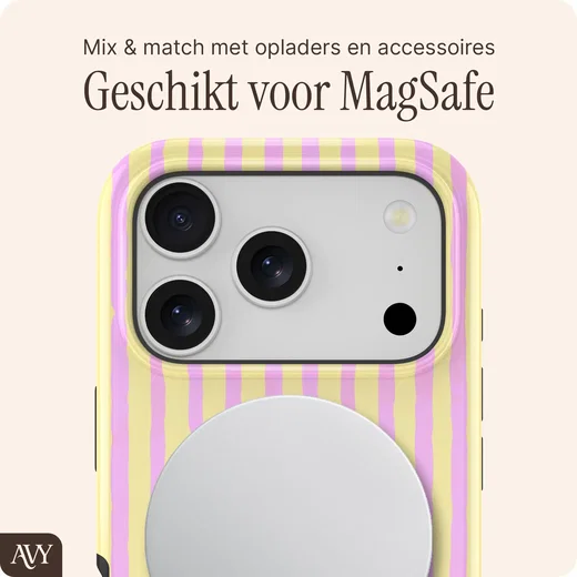 AVY Apple iPhone 17 Pro Hoesje MagSafe Back Cover Pink Lemonade afbeelding 8