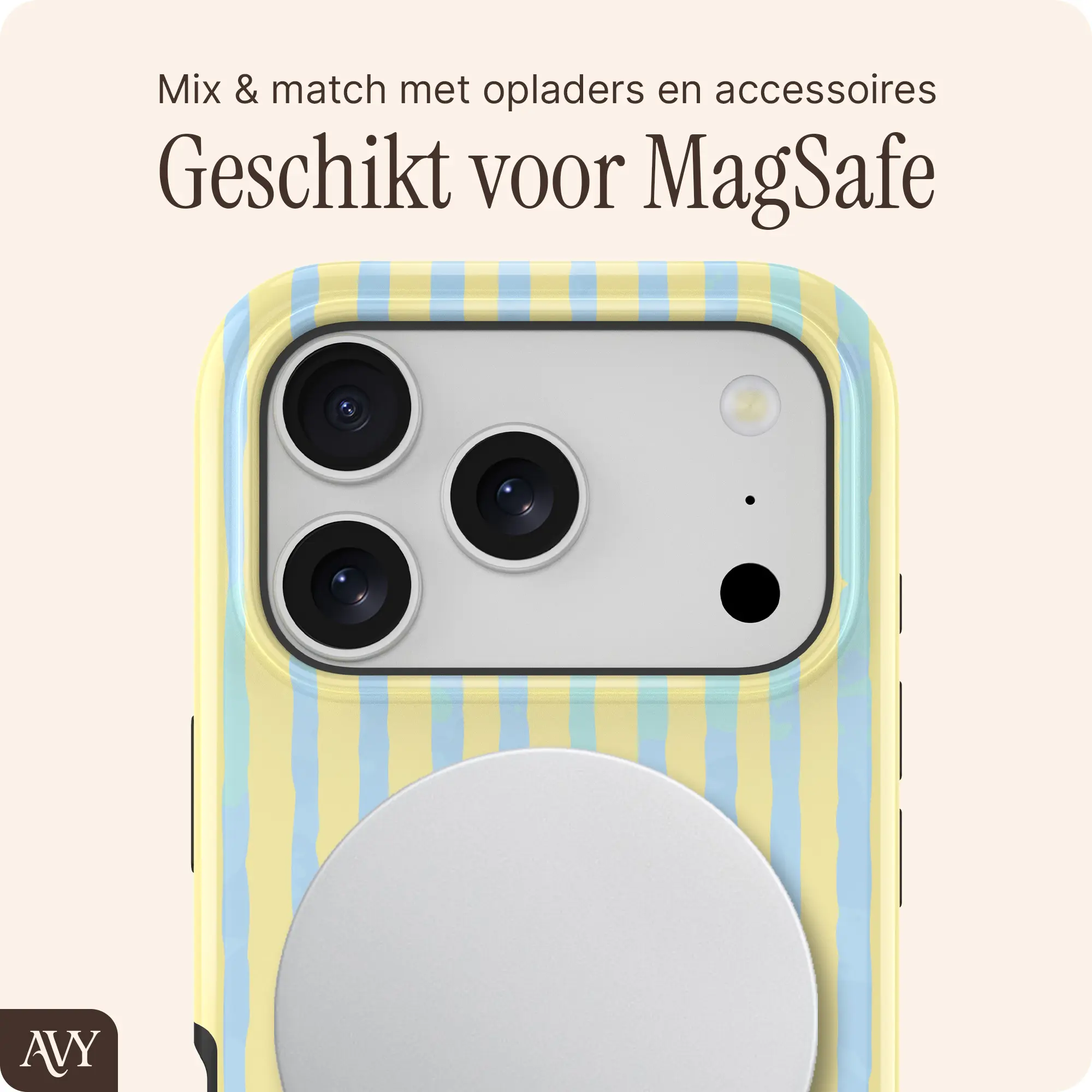 AVY Apple iPhone 17 Pro Hoesje MagSafe Back Cover Lemon Sky afbeelding 8
