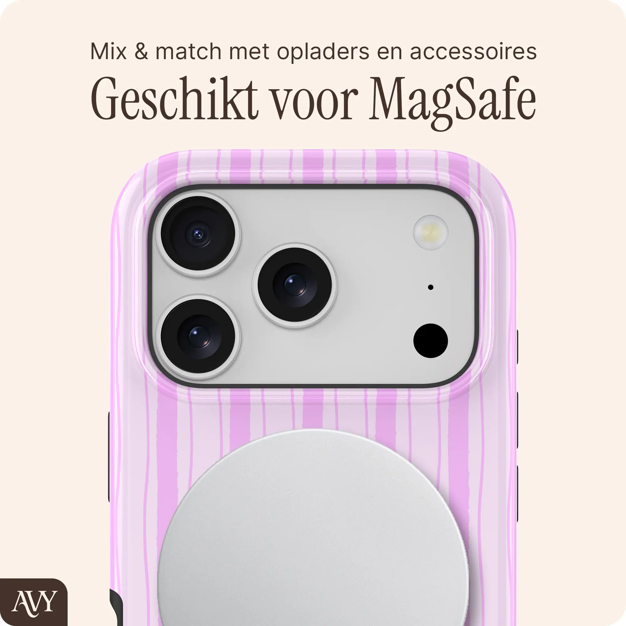 AVY Apple iPhone 17 Pro Hoesje MagSafe Back Cover Pink Horizon afbeelding 8