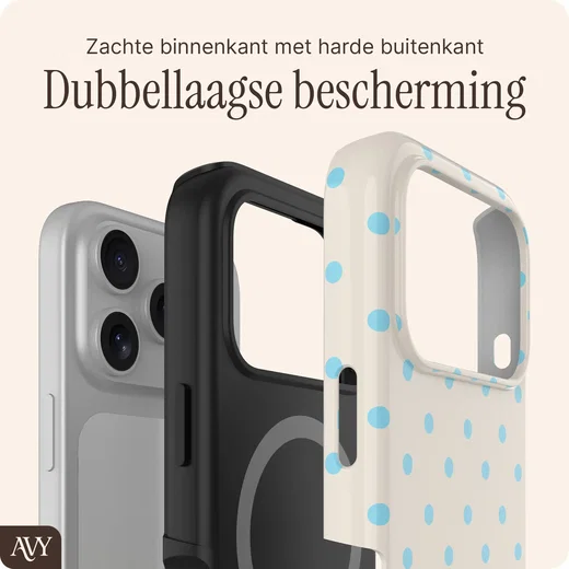 AVY Apple iPhone 17 Pro Hoesje MagSafe Back Cover Riviera Dots afbeelding 6