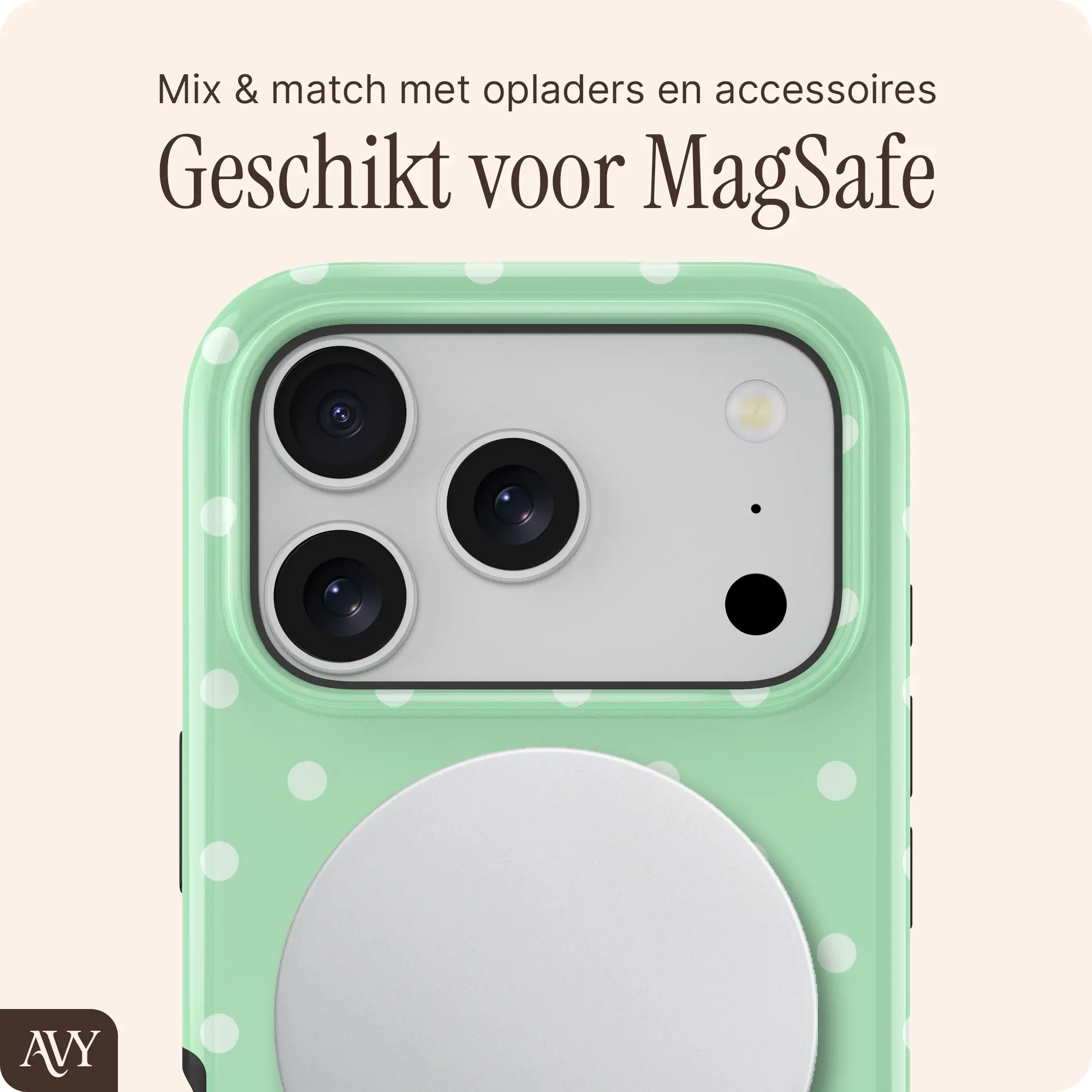 AVY Apple iPhone 17 Pro Hoesje MagSafe Back Cover Mint Breeze afbeelding 7