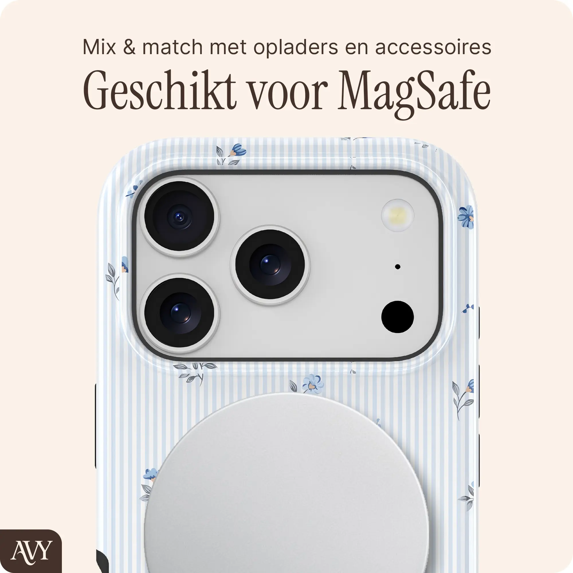AVY Apple iPhone 17 Pro Hoesje MagSafe Back Cover Sky Blossom afbeelding 8