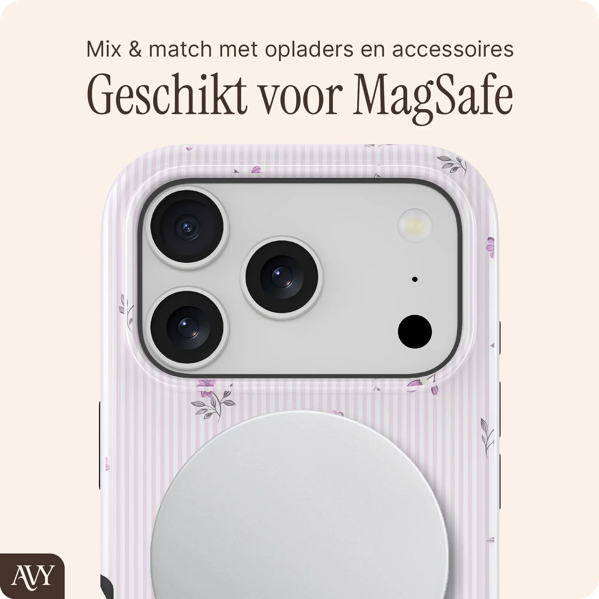 AVY Apple iPhone 17 Pro Hoesje MagSafe Back Cover Lila Dream afbeelding 7