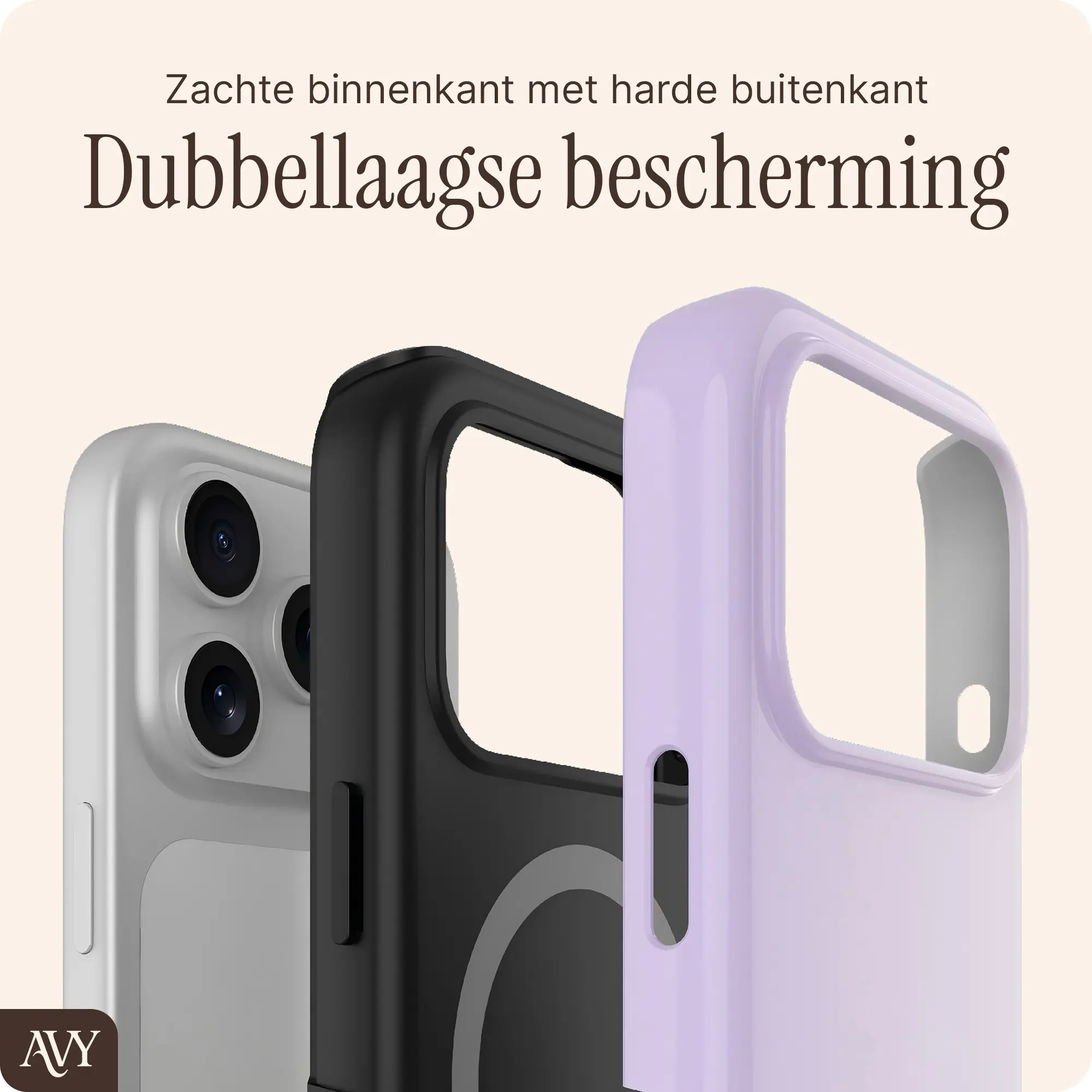 AVY Apple iPhone 17 Pro Hoesje MagSafe Back Cover Lavender Glow afbeelding 6